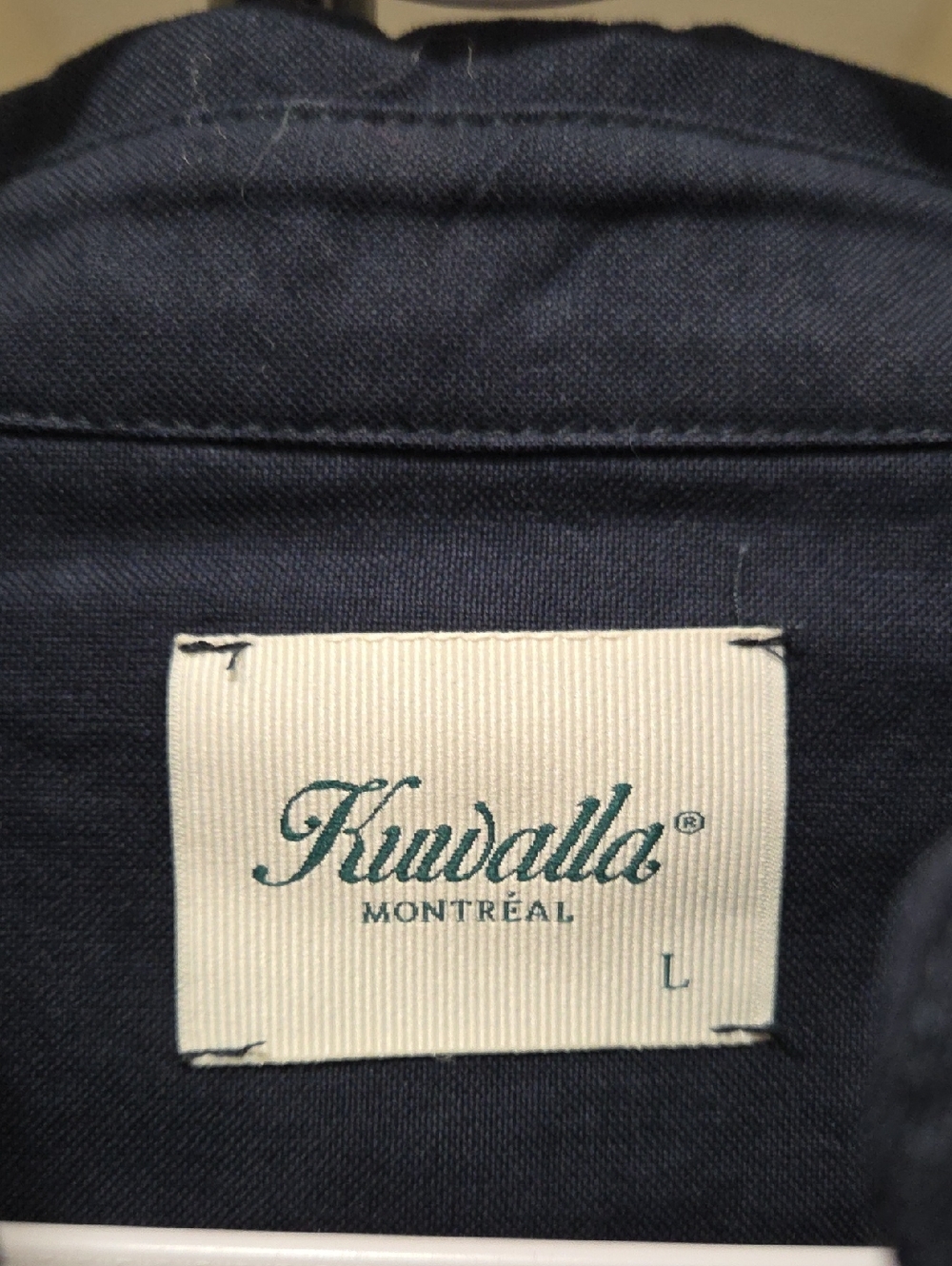 NWT Kuwalla Navy Oversized Button-Down Shirt | Minimalist Collared Long Sleeve - Picture 3 of 11